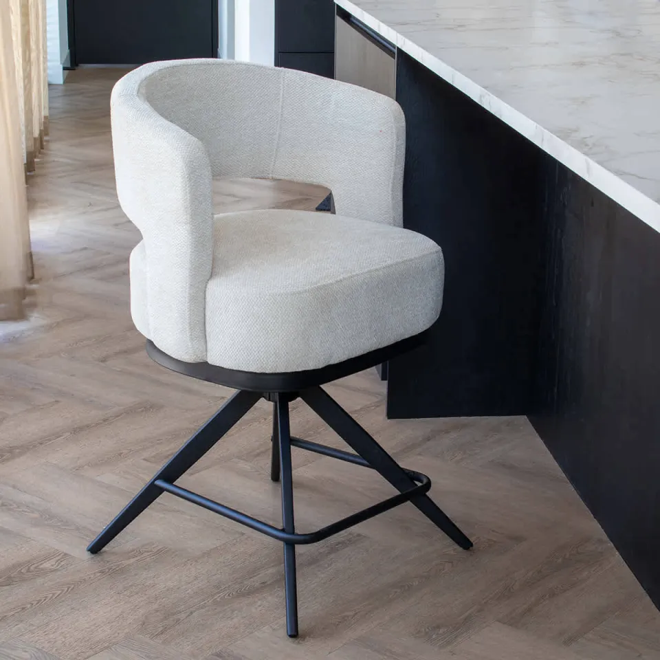 Giga Meubel Louis barkruk taupe, foto 4