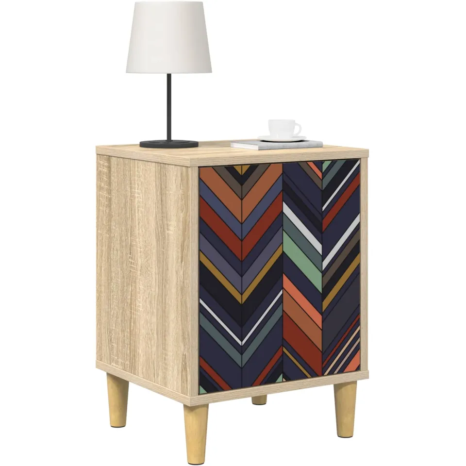 vidaXL Nachtkastje OMMEN 2 st Sonoma Eiken 36 x 33 x 50 cm Bruin