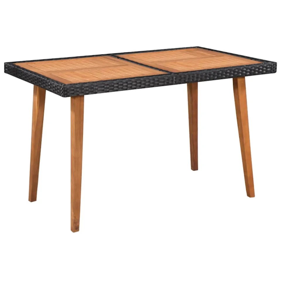 vidaXL 5-delige Tuinset poly rattan zwart en bruin, foto 2