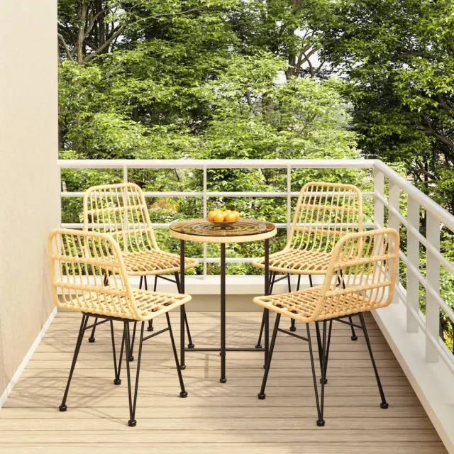 vidaXL 5-delige Tuinset poly rattan bruin, foto 2