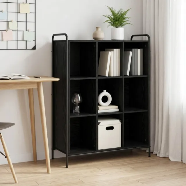 vidaXL Boekenkast 57 x 33 x 111 cm Bewerkt hout Zwart eiken, foto 2