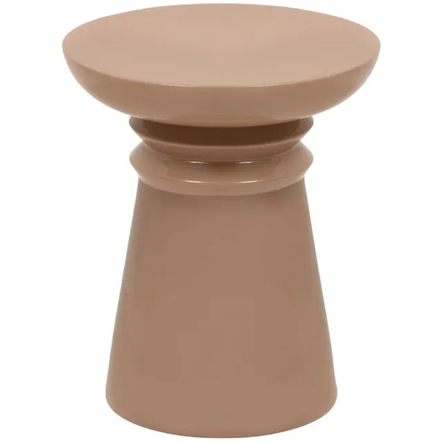 Atmosphera Jaya IJzeren bijzettafel Ø38xH43cm - Mokka Marron moka