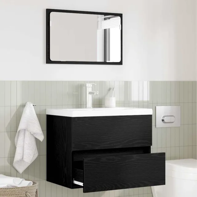 vidaXL Badkamermeubelset 2 st Zwart Eiken 57 x 37 x 45 cm, foto 2