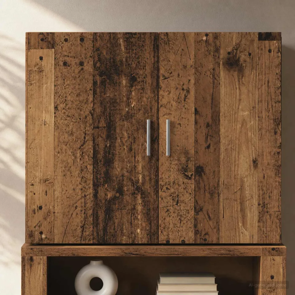 vidaXL Wandkast Oud hout 80 x 42,5 x 64 cm Bewerkt hout bruin, foto 4