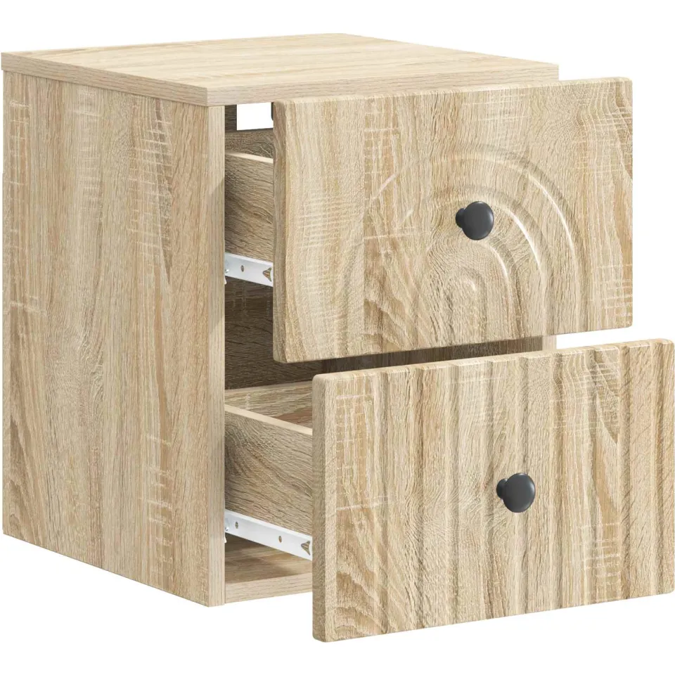 vidaXL Wandbeugel Bedkast Sonoma Eiken 33 x 34,5 x 40 cm Bewerkt hout, foto 3