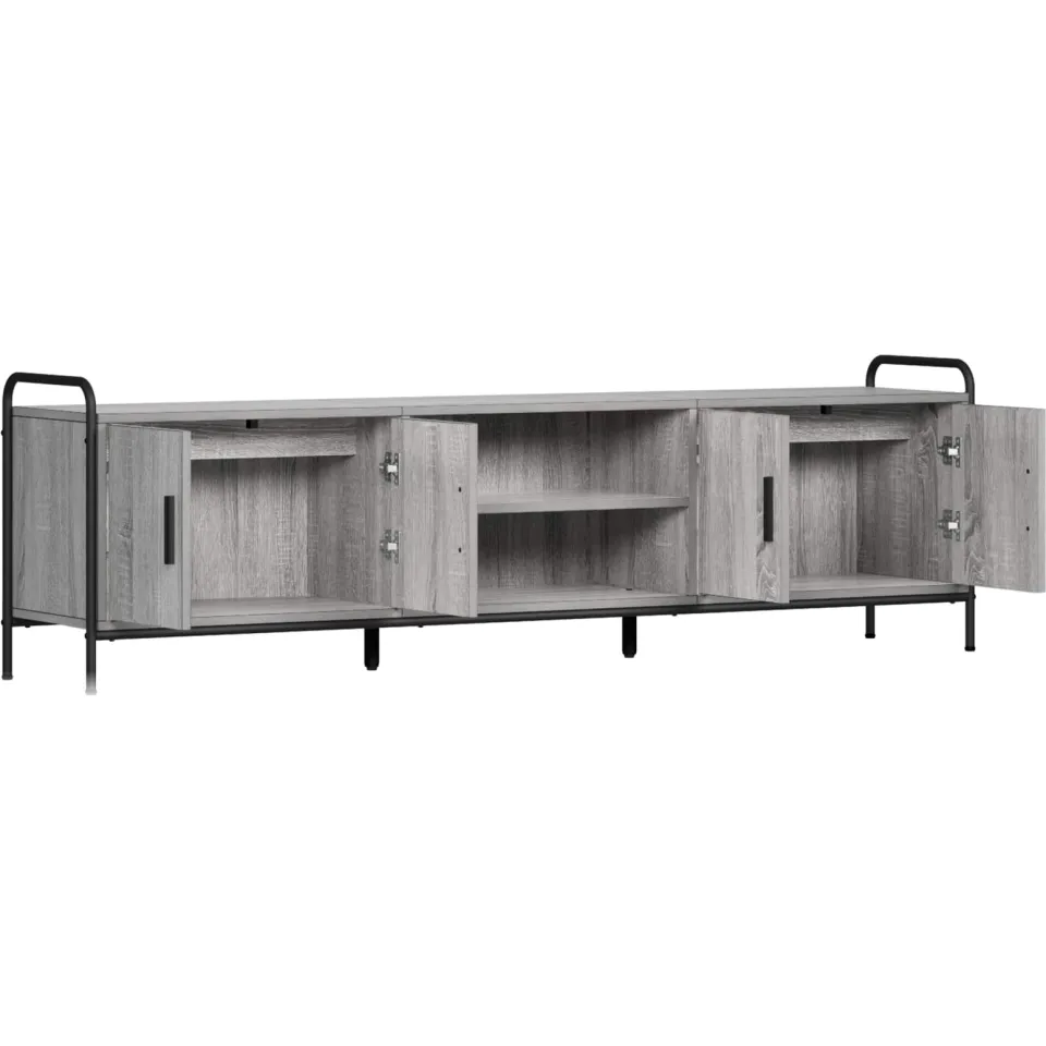 vidaXL Tv-meubel 167,5 x 33 x 50 cm Grijs Sonoma Bewerkt hout
