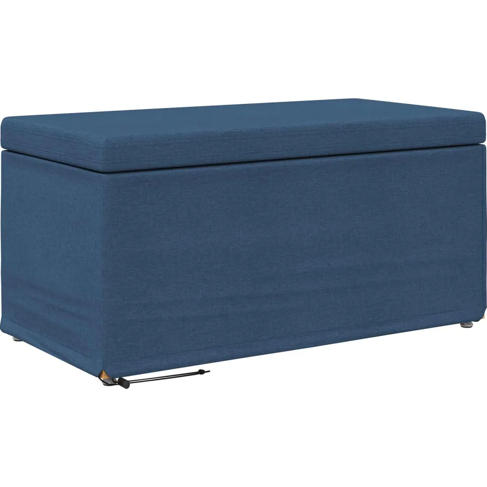 vidaXL Kruk Blauw 81 x 41 x 40 cm Stof en Geëngineerd Hout