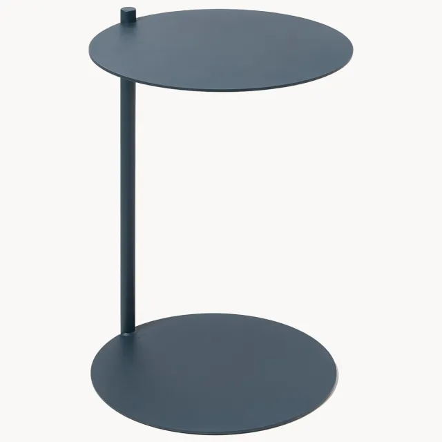 noo.ma Ronde metalen bijzettafel Ande blauw