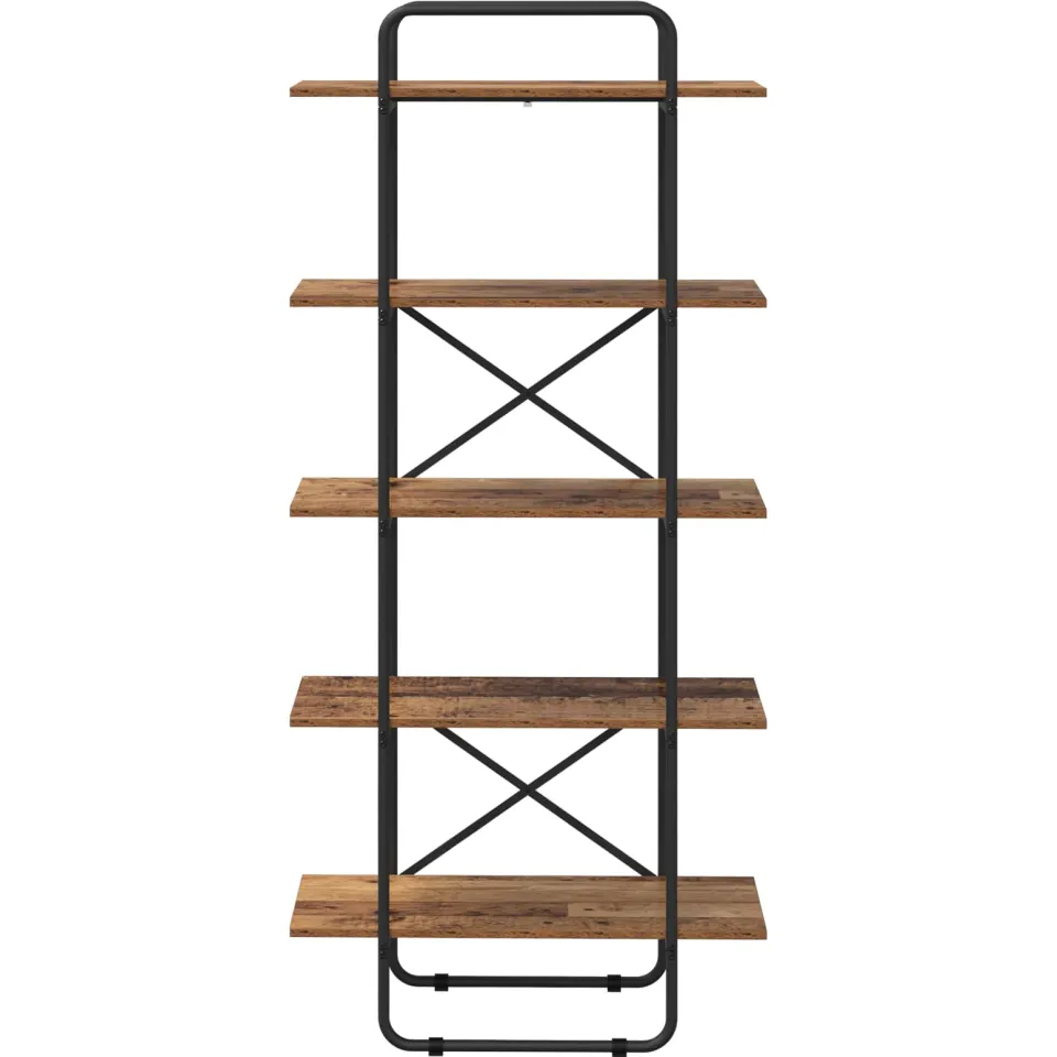 vidaXL Boekenrek 5-laags 80 x 35 x 175,5 cm PB Eikenhout Bruin