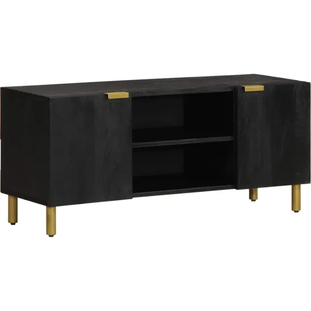 vidaXL tv-meubel 105x33x46 cm bewerkt hout zwart