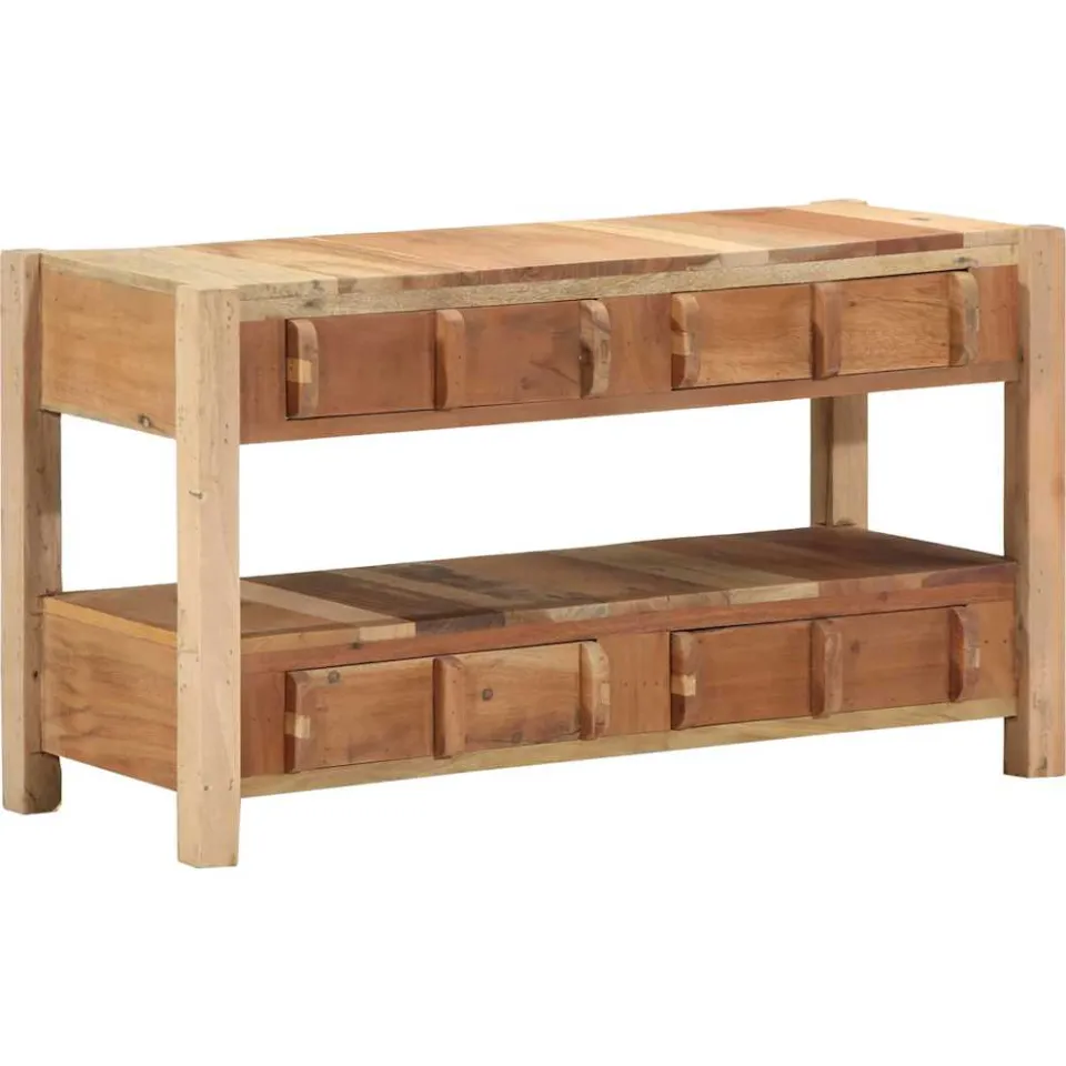 vidaXL TV-kast met lade Bruin 83 x 33 x 46 cm Massief Gerecycled Hout, foto 2