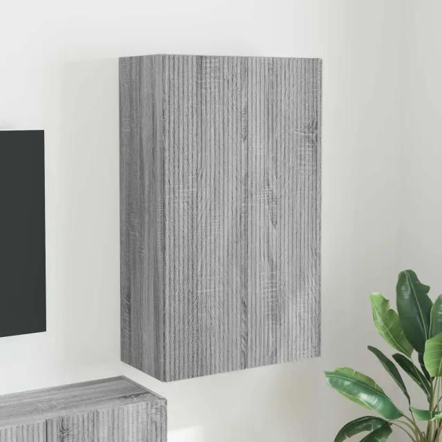 vidaXL TV-wandkast 59,5 x 31 x 100 cm Grijs Sonoma Bewerkt hout, foto 2