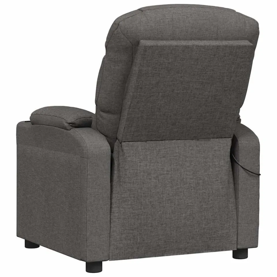 vidaXL Massagestoel stof donkergrijs grijs, foto 4