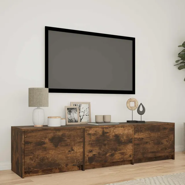 vidaXL TV-kast met LED 165 x 34 x 40 cm Gerookt eiken Bruin
