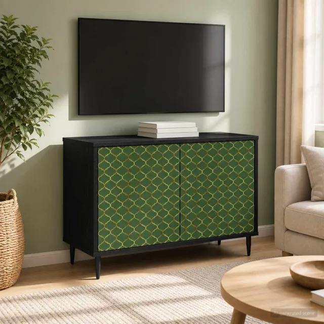 vidaXL Tv-meubel GELEEN 69 x 33 x 50,5 cm Zwart eiken Bewerkt hout, foto 2