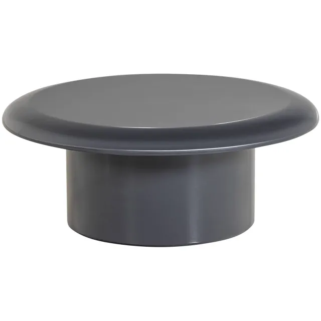 WOOOD Alvo Salontafel - MDF Hoogglans - Donkergrijs - 32x80x80 dark grey