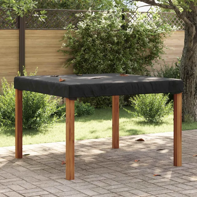 vidaXL Tafel Dek 142 x 142 x 15 cm Vierkant Waterdicht Zwart