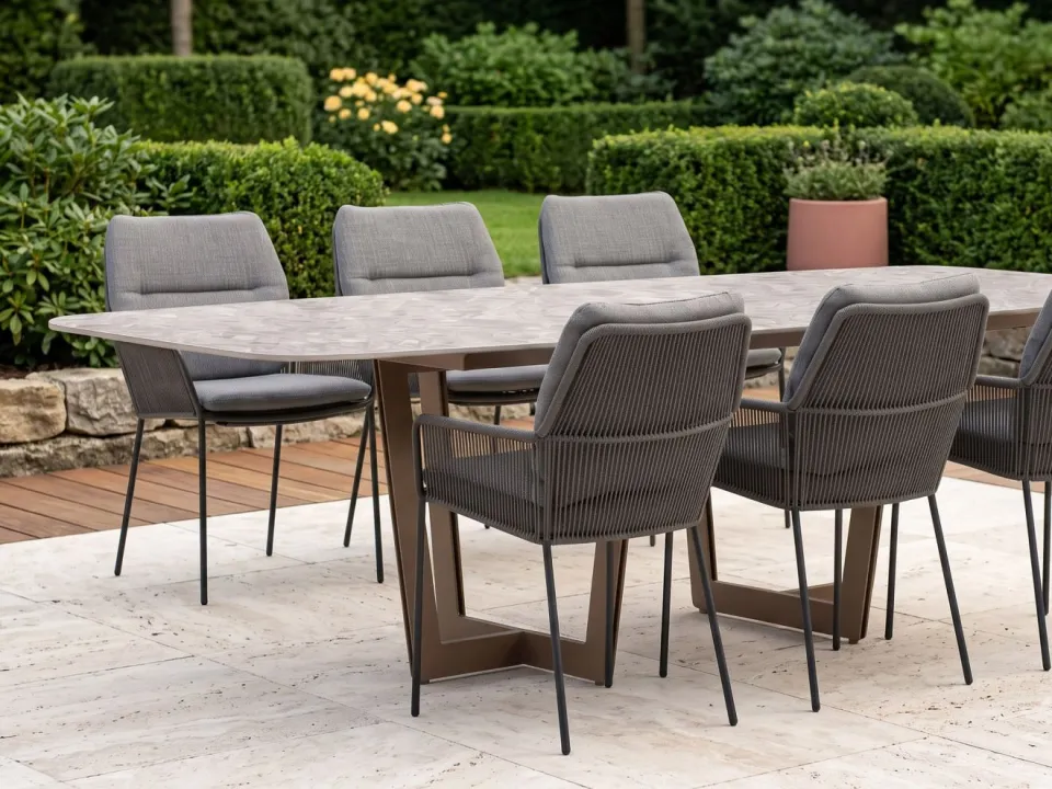 Suns Punta/Palermo 240cm dining tuinset 7-delig grijs, foto 4