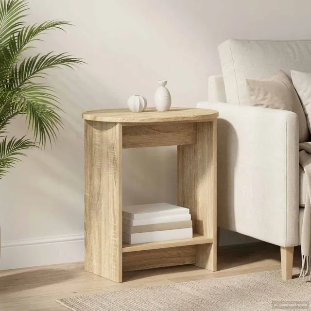 vidaXL Bijzettafel Sonoma Eiken 50 x 39,5 x 55 cm Bewerkt hout Bruin