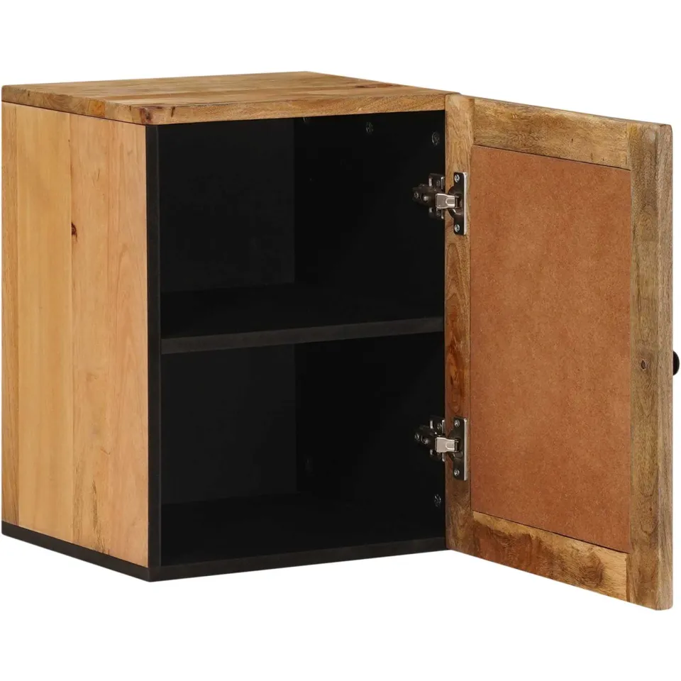 vidaXL Badkamer Hangkast Naturel 38 x 33 x 48 cm Massief Mango Hout, foto 2