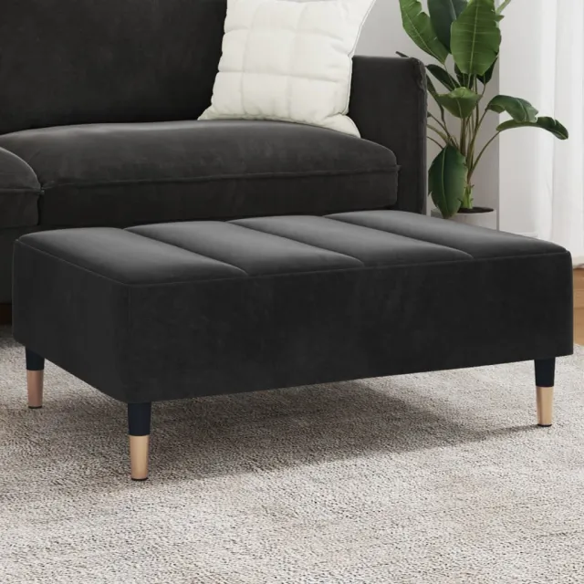 vidaXL Voetenbank 77x55x31 cm fluweel zwart, foto 2