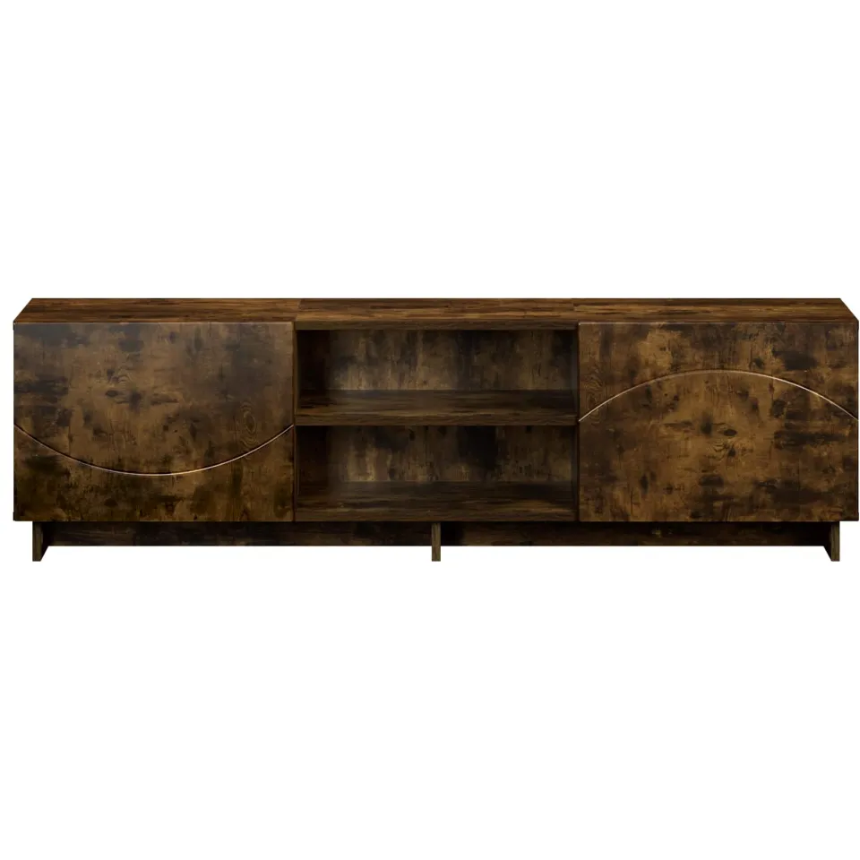 vidaXL TV-standaard 140 x 34,5 x 40 cm Gerookt eiken Bewerkt hout, foto 4