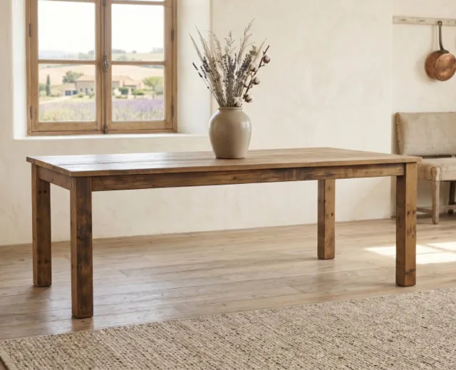 Meubelplaats Eettafel Brent Rechthoek gerecycled hout 200x100x76 cm - Naturel