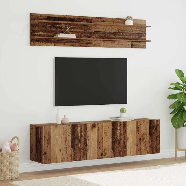 vidaXL TV Eenheden 6 st Oud hout Bewerkt hout Bruin