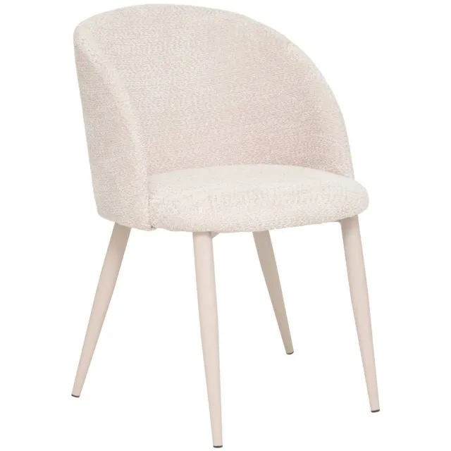 Atmosphera Fauteuil van gestructureerde stof CELESTE ivoire