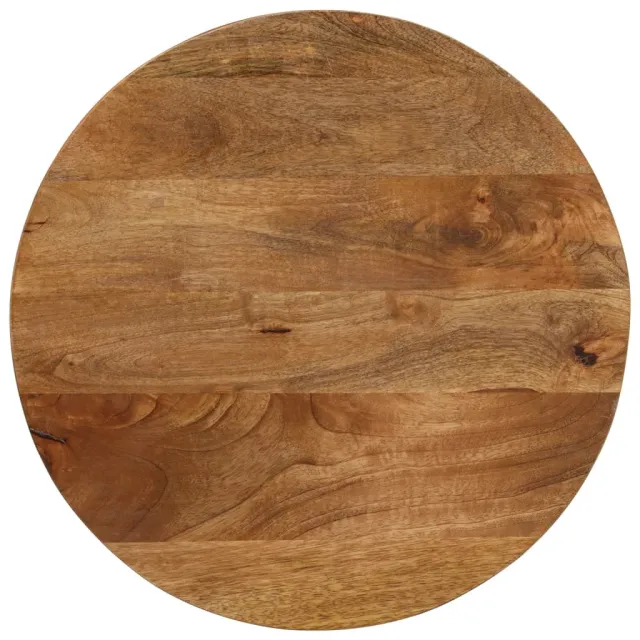 vidaXL Tafelblad rond Ø 60x3,8 cm massief ruw mangohout Bruin