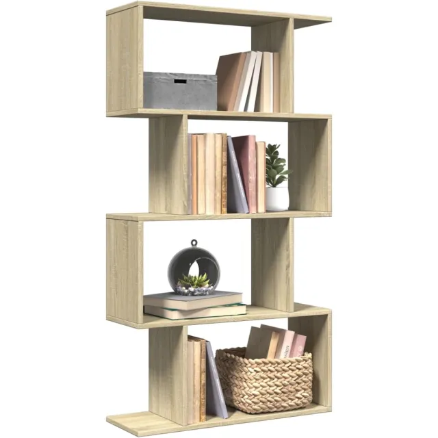 vidaXL Kamerscherm / boekenkast 4-laags 70x24x129 cm hout sonoma eiken Bruin