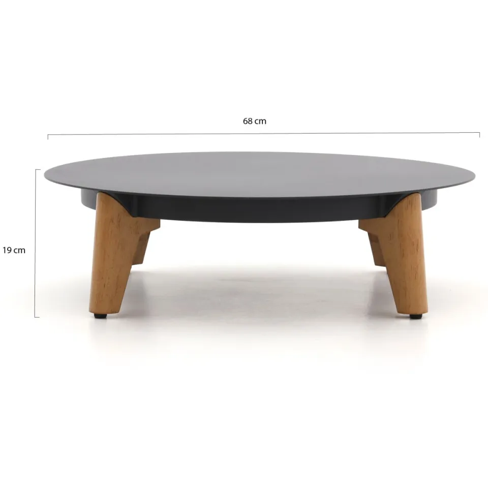 Bellagio tuinmeubelen Bellagio Esenta lounge tuintafel ø86 (h:21cm)/ø 68 (h:19cm) grijs, foto 3