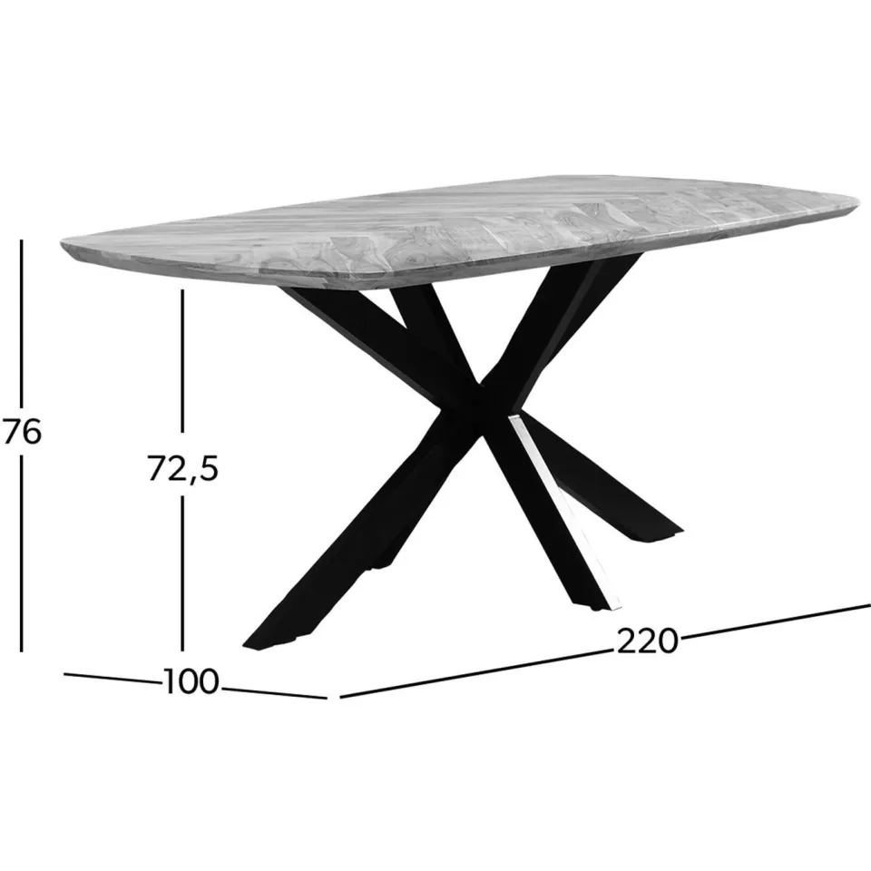 NOUS Living eetkamertafel Robb zwart, foto 4
