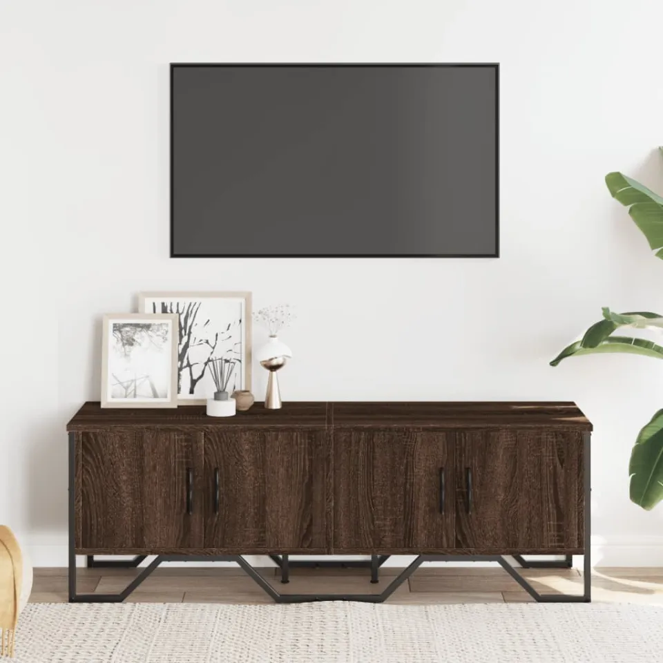 vidaXL Tv-meubel 122x34x41 cm bewerkt hout bruin eikenkleurig, foto 3