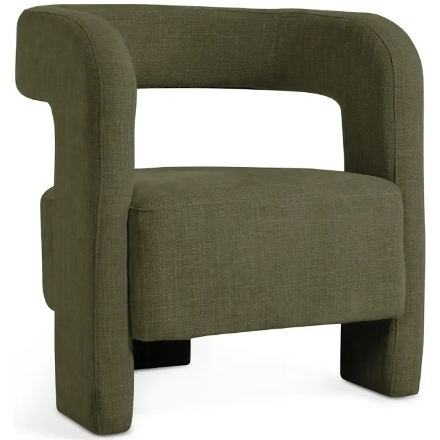 Nest of Nora Design fauteuil Noor - Retro design loungestoel relaxstoel - Groen, foto 2