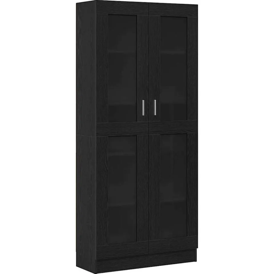 vidaXL Boekenkast 82,5 x 30,5 x 185 cm Zwart eiken, foto 3