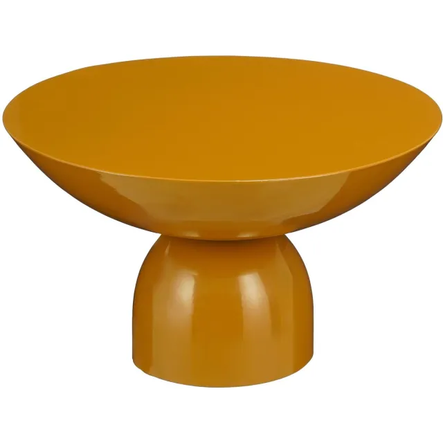 Mica Decorations Celise Bijzettafel - Ronde Plantentafel voor Binnen met Ruim Tafelblad - Koffietafel van Ijzer Stevig en Stabiel - Stijlvolle Eyecatcher voor Woonkamer - H28 x Ø47 cm - Bruin