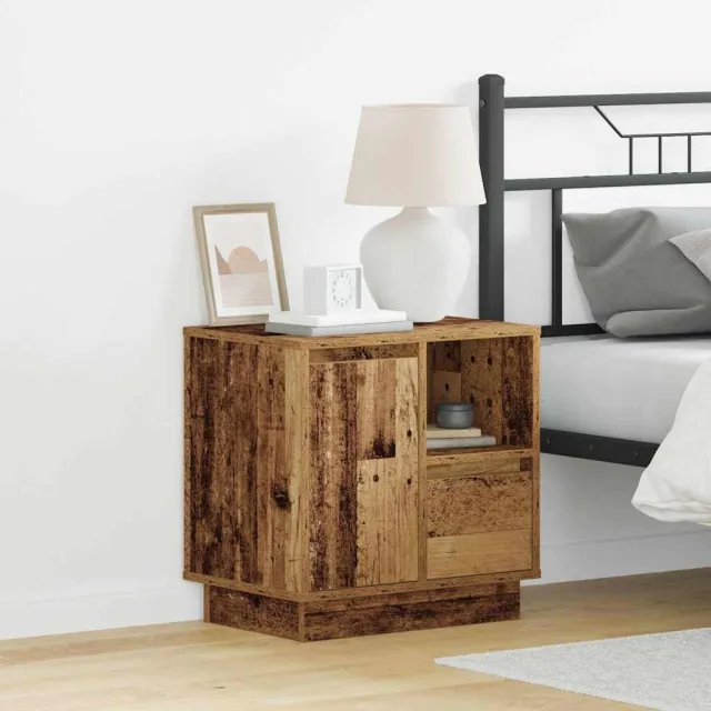 vidaXL Nachtkastje 2 st Oudhout 50 x 34,5 x 50 cm. Bewerkt hout Bruin
