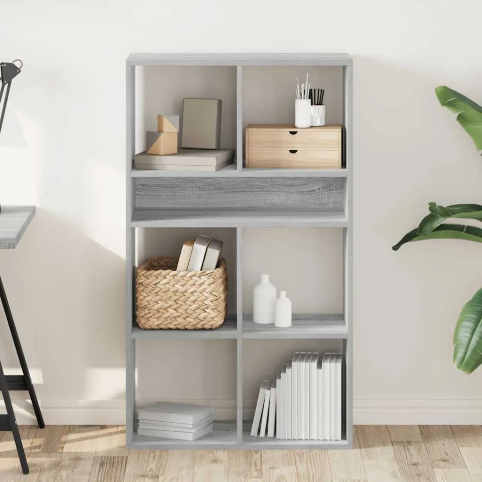 vidaXL Boekenkast 66x31x112 cm bewerkt hout grijs sonoma eikenkleurig, foto 2