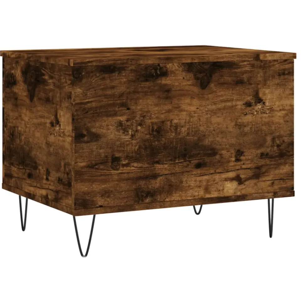 vidaXL Salontafel 60x44,5x45 cm bewerkt hout gerookt eikenkleurig