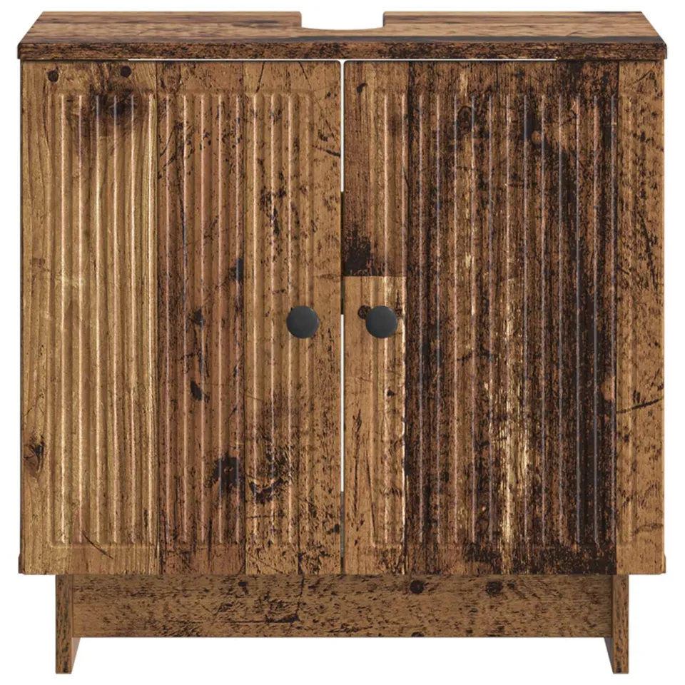 vidaXL Badkamer wastafelkast EDE Oud hout 59,5 x 31,5 x 59 cm bruin, foto 4