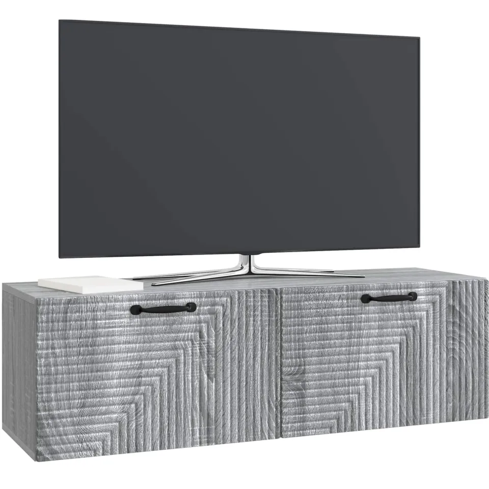 vidaXL Wandbeugel TV-kast Grijs sonoma 98 x 31 x 30 cm Bewerkt hout, foto 3