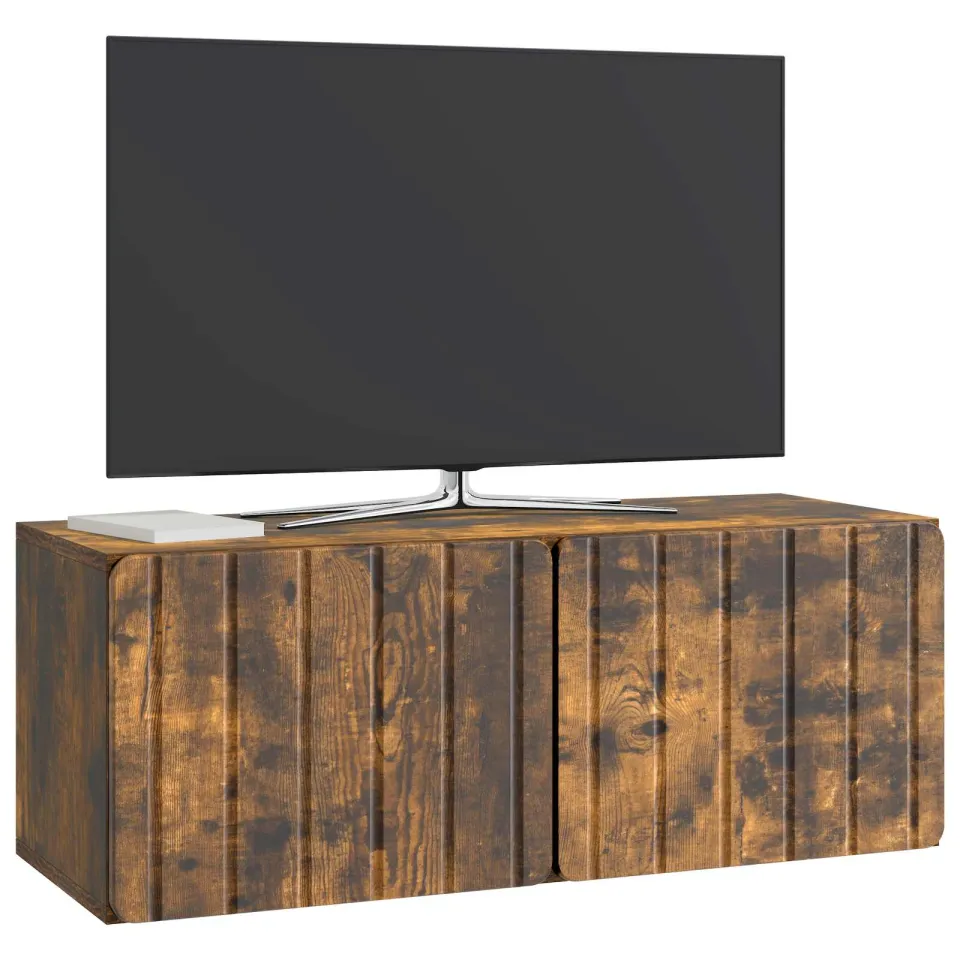 vidaXL Wandbeugel TV-kast 78,5 x 31 x 30 cm Gerookt eiken Bewerkt hout, foto 3
