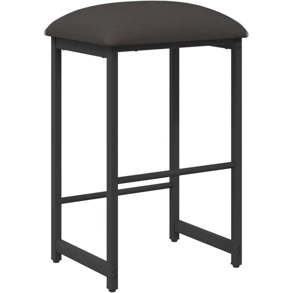 vidaXL Barkruk Donkergrijs 40 x 32 x 74 cm Bewerkt hout, foto 3