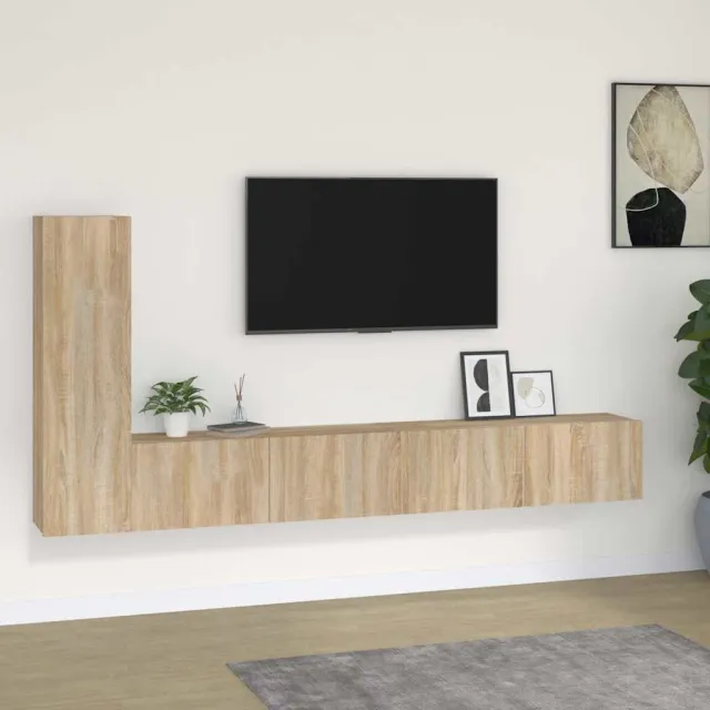 vidaXL 3-delige Tv-meubelset bewerkt hout sonoma eikenkleurig, foto 2