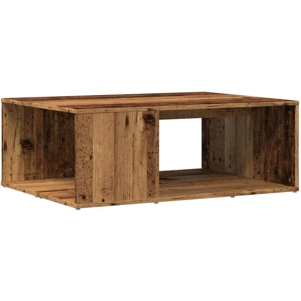 vidaXL Salontafel 90x67x33 cm bewerkt hout oud houtkleurig bruin, foto 3