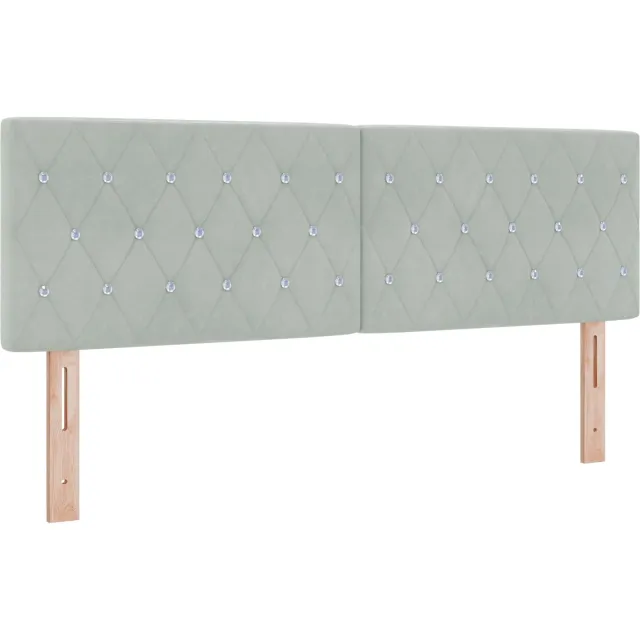 vidaXL Hoofdbord Lichtgrijs 144 cm Fluweel