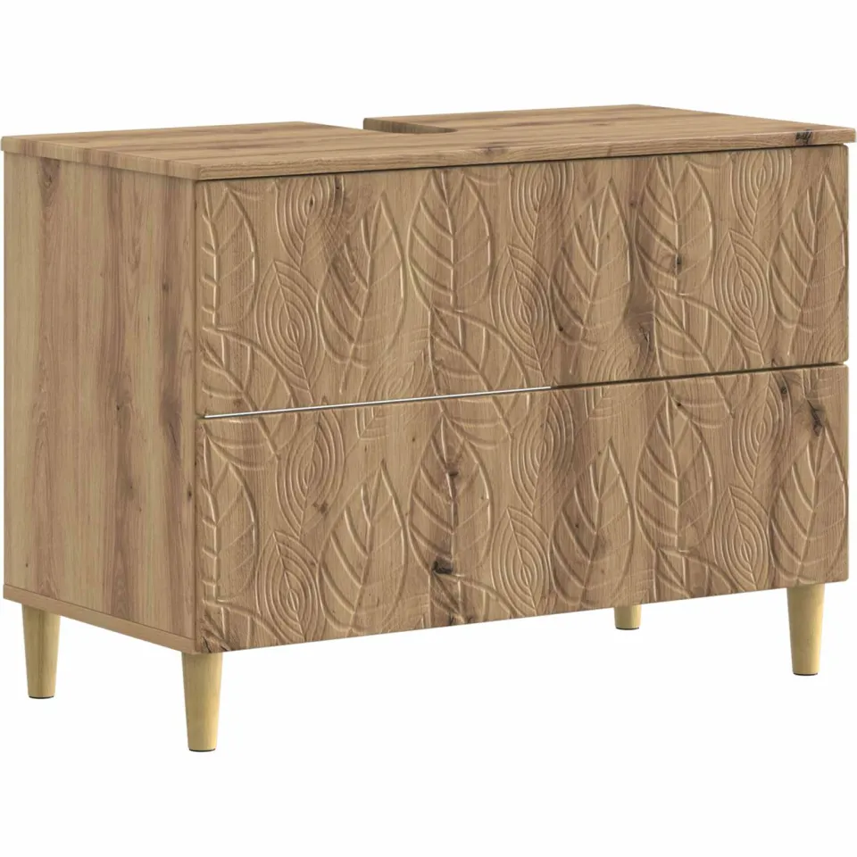 vidaXL Badkamer wastafelkast DELFT Artisanaal eiken 82 x 41 x 59 cm, foto 3