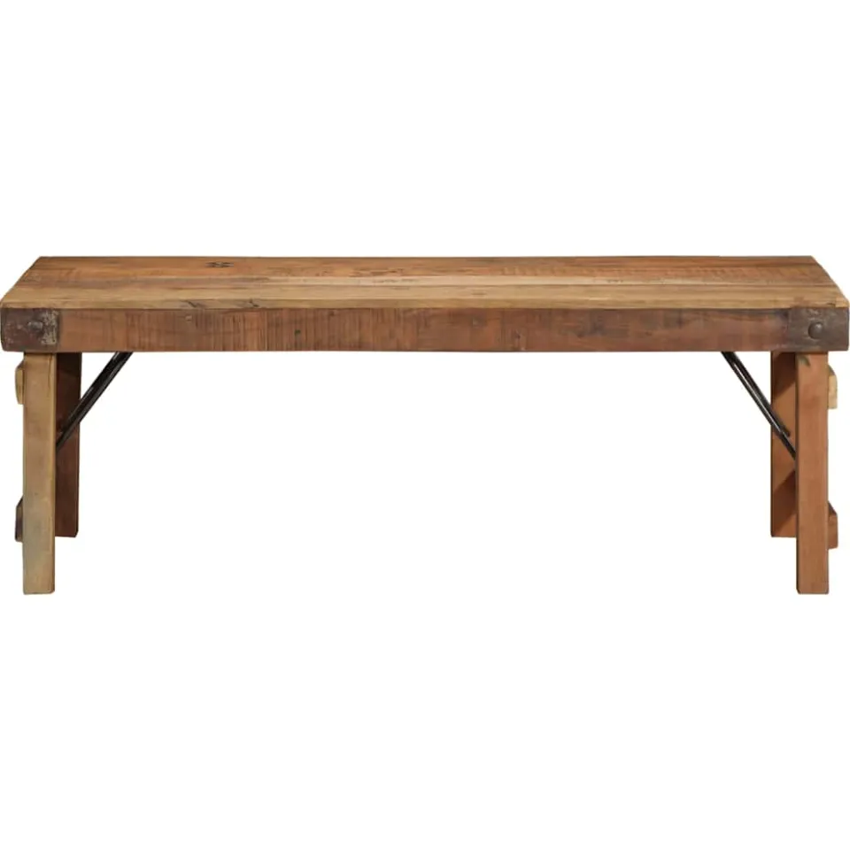 vidaXL Salontafel Bruin 110 x 55 x 40 cm Massief Gerecycled Hout, foto 2