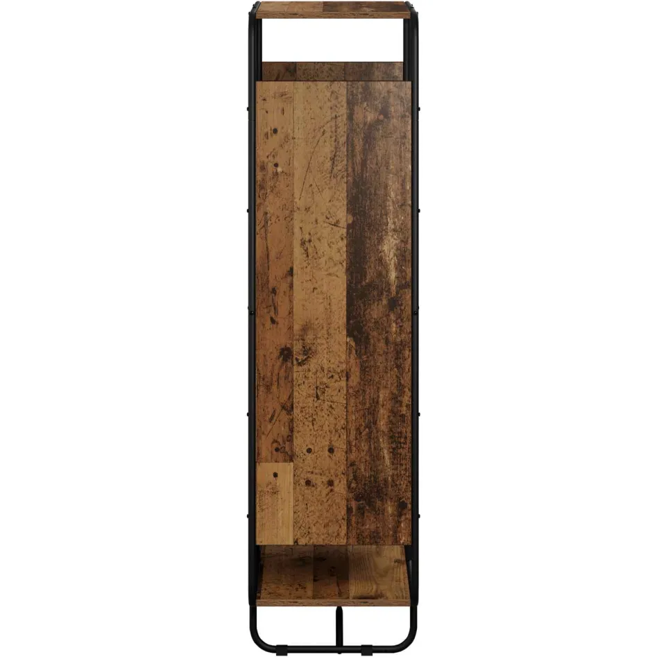 vidaXL Hoge kast Oud hout 60 x 37,5 x 144 cm Bewerkt hout bruin, foto 4